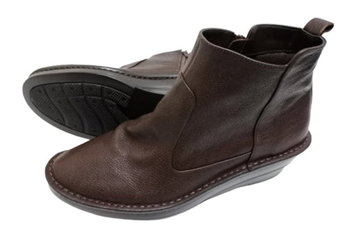 【インコルジェ3269 ダークブラウン】スマートショートブーツ