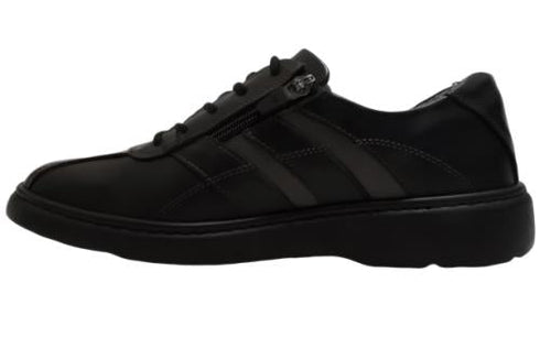 【HONTONIRAKUDA 330 ブラック】ファスナー付きカジュアルウォーキングシューズ