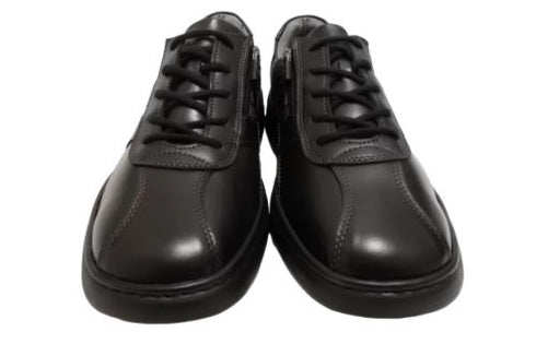 【HONTONIRAKUDA 330 ブラック】ファスナー付きカジュアルウォーキングシューズ