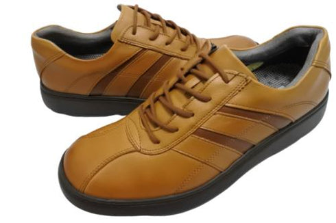 【HONTONIRAKUDA 330 キャメル】ファスナー付きカジュアルウォーキングシューズ