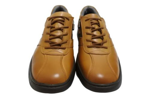 【HONTONIRAKUDA 330 キャメル】ファスナー付きカジュアルウォーキングシューズ