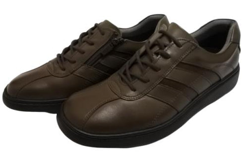 【HONTONIRAKUDA 330 ダークグレー】ファスナー付きカジュアルウォーキングシューズ