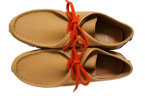 【arui_toe 3590 ベージュ】本革コンフォートモカシン靴紐シューズ