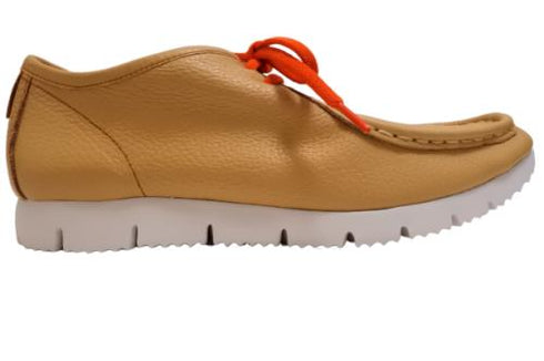 【arui_toe 3590 ベージュ】本革コンフォートモカシン靴紐シューズ