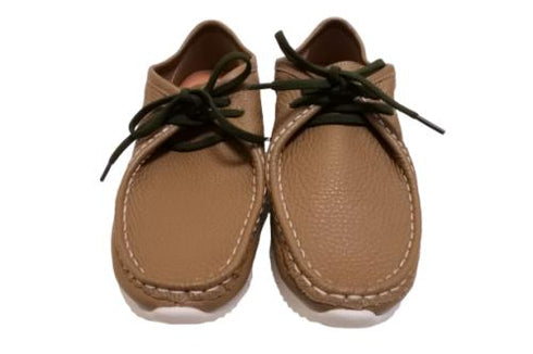 【arui_toe 3590 ブラウン】本革コンフォートモカシン靴紐シューズ