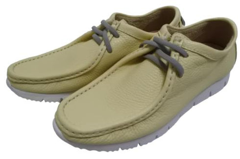 【arui_toe 3590 カナリア】本革コンフォートモカシン靴紐シューズ