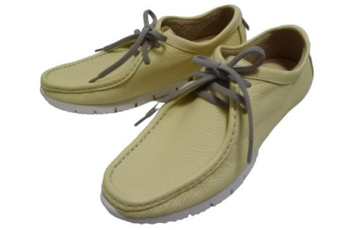 【arui_toe 3590 カナリア】本革コンフォートモカシン靴紐シューズ
