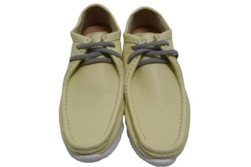 【arui_toe 3590 カナリア】本革コンフォートモカシン靴紐シューズ