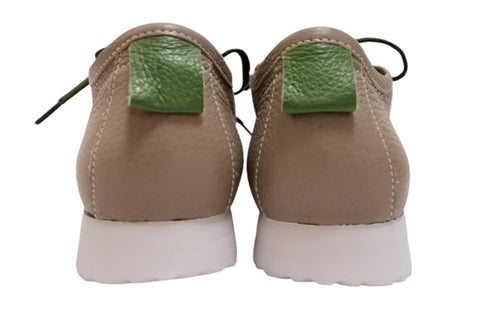 【arui_toe 3590 ダークベージュ】本革コンフォートモカシン靴紐シューズ