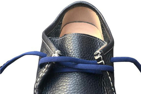 【arui_toe 3590 ダークネイビー】本革コンフォートモカシン靴紐シューズ