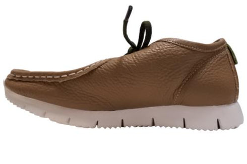 【arui_toe 3590 グレージュ】本革コンフォートモカシン靴紐シューズ