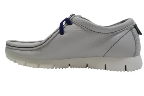 【arui_toe 3590 アイスグレー】本革モカシン靴紐シューズ