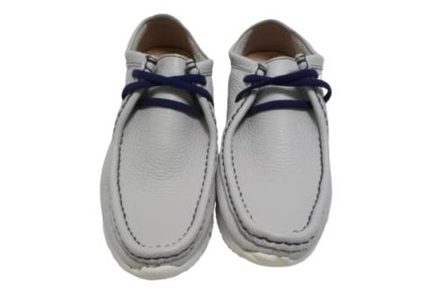 【arui_toe 3590 アイスグレー】本革モカシン靴紐シューズ