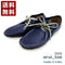 【arui_toe 3590 ネイビー】本革コンフォートモカシン靴紐シューズ