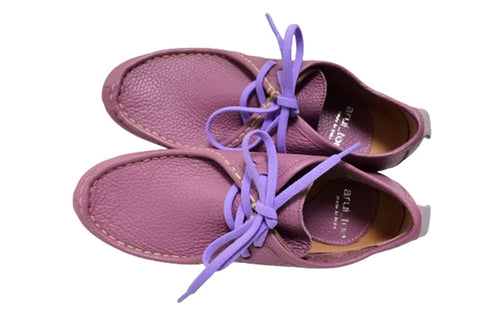 【arui_toe 3590 オーキッド】本革コンフォートモカシン靴紐シューズ