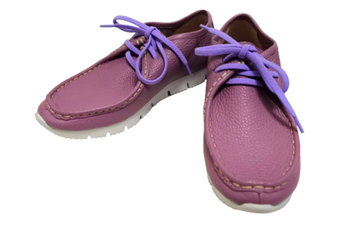 【arui_toe 3590 オーキッド】本革コンフォートモカシン靴紐シューズ