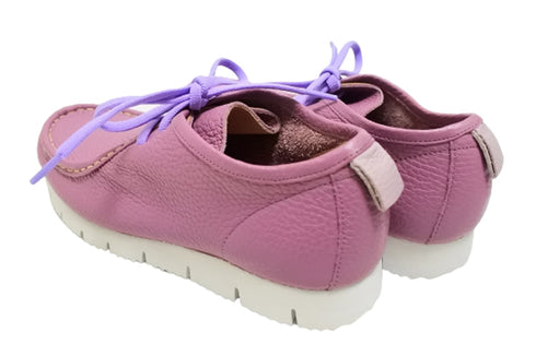 【arui_toe 3590 オーキッド】本革コンフォートモカシン靴紐シューズ