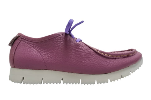 【arui_toe 3590 オーキッド】本革コンフォートモカシン靴紐シューズ