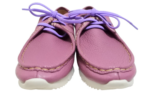 【arui_toe 3590 オーキッド】本革コンフォートモカシン靴紐シューズ