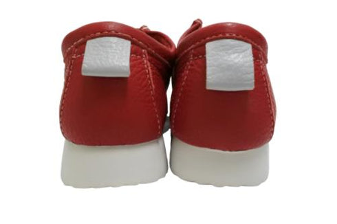 【arui_toe 3590 レッド】本革コンフォートモカシン靴紐シューズ