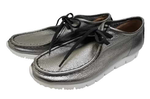 【arui_toe 3590 チタン】本革コンフォートモカシン靴紐シューズ