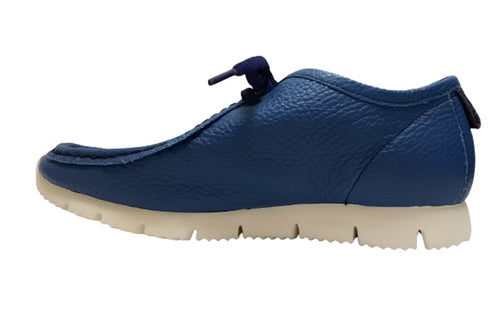 【arui_toe 3590 ターコイズ】本革コンフォートモカシン靴紐シューズ