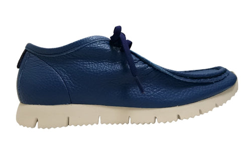 【arui_toe 3590 ターコイズ】本革コンフォートモカシン靴紐シューズ