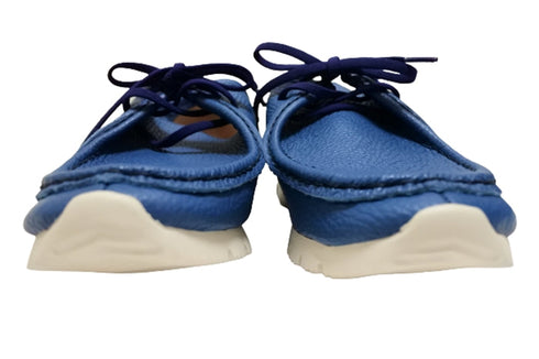 【arui_toe 3590 ターコイズ】本革コンフォートモカシン靴紐シューズ