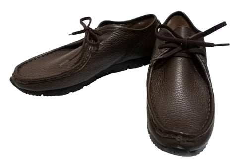 【arui_toe 3590BL ダークブラウン】本革コンフォートモカシン靴紐シューズ
