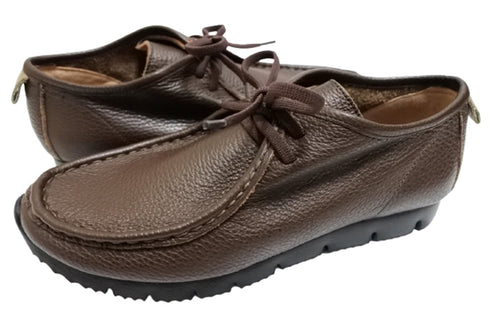 【arui_toe 3590BL ダークブラウン】本革コンフォートモカシン靴紐シューズ