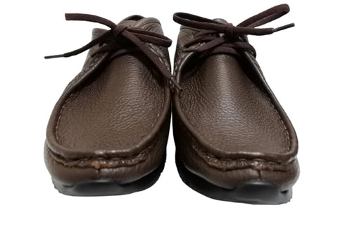 【arui_toe 3590BL ダークブラウン】本革コンフォートモカシン靴紐シューズ