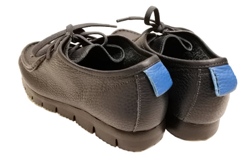 【arui_toe 3590BL ダークネイビー】本革コンフォートモカシン靴紐シューズ