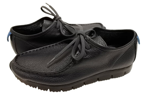 【arui_toe 3590BL ダークネイビー】本革コンフォートモカシン靴紐シューズ