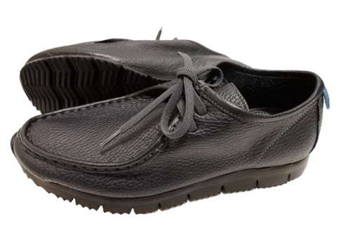 【arui_toe 3590BL ダークネイビー】本革コンフォートモカシン靴紐シューズ