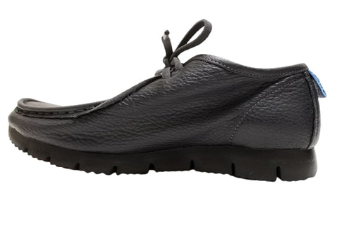 【arui_toe 3590BL ダークネイビー】本革コンフォートモカシン靴紐シューズ