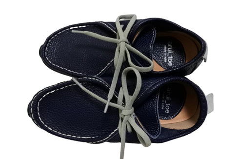 【arui_toe 3590BL ネイビー】本革コンフォートモカシン靴紐シューズ
