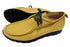 【arui_toe 3590BL イエロー】本革コンフォートモカシン靴紐シューズ