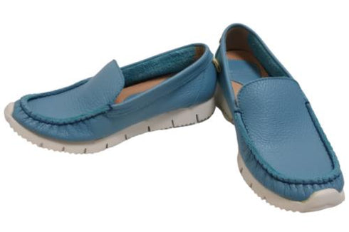 【arui_toe 3950 アクア】本革コンフォートスリッポン