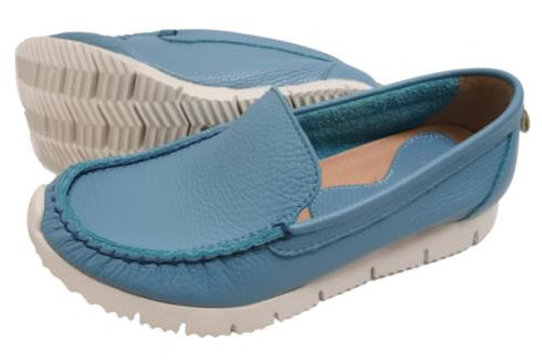 【arui_toe 3950 アクア】本革コンフォートスリッポン