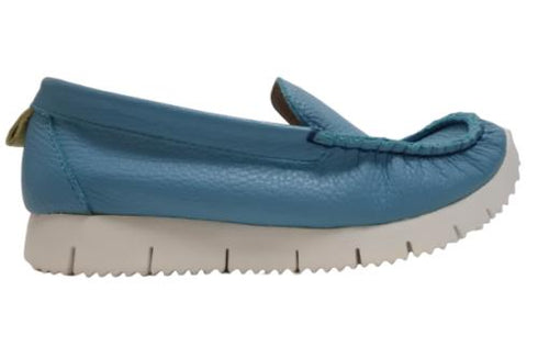 【arui_toe 3950 アクア】本革コンフォートスリッポン