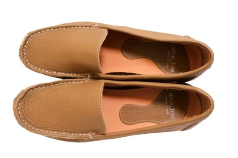 【arui_toe 3950 グレージュ】本革コンフォートスリッポン