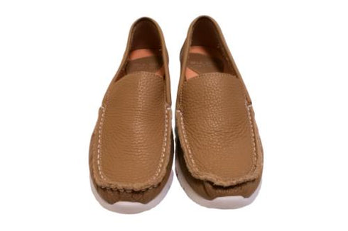 【arui_toe 3950 グレージュ】本革コンフォートスリッポン