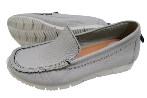 【arui_toe 3950 アイスグレー】本革コンフォートスリッポン