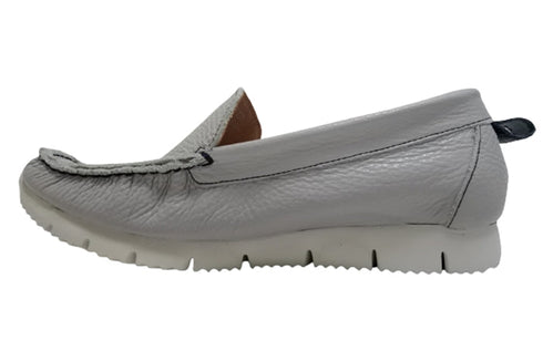 【arui_toe 3950 アイスグレー】本革コンフォートスリッポン