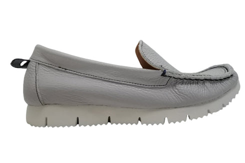 【arui_toe 3950 アイスグレー】本革コンフォートスリッポン