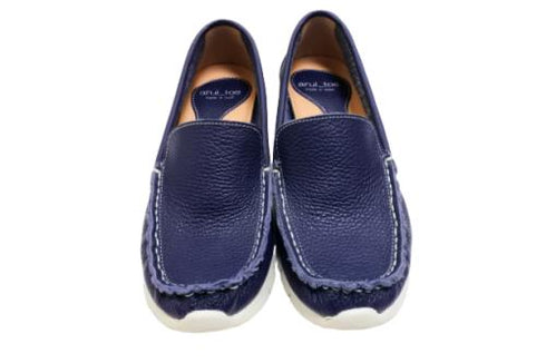 【arui_toe 3950 ネイビー】本革コンフォートスリッポン