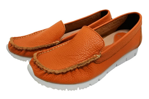 【arui_toe 3950 オレンジ】本革コンフォートスリッポン