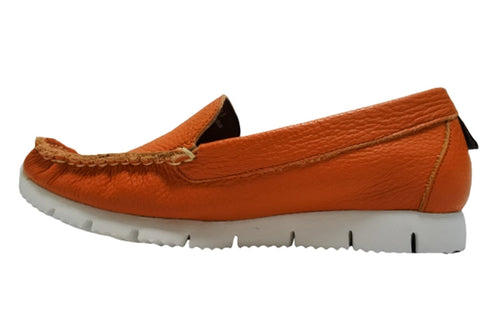 【arui_toe 3950 オレンジ】本革コンフォートスリッポン