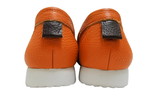 【arui_toe 3950 オレンジ】本革コンフォートスリッポン