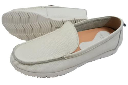 【arui_toe 3950 オフホワイト】本革コンフォートスリッポン